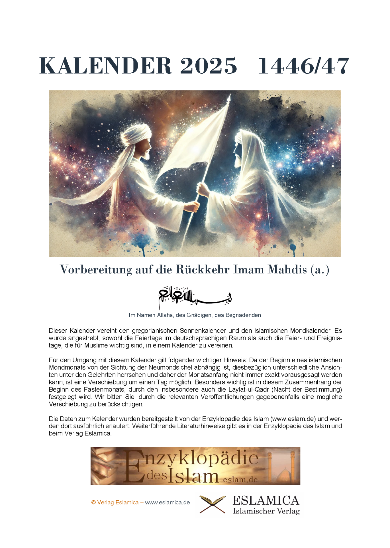 Islamischer Kalender 2025 (1446/47) | Kalender2025